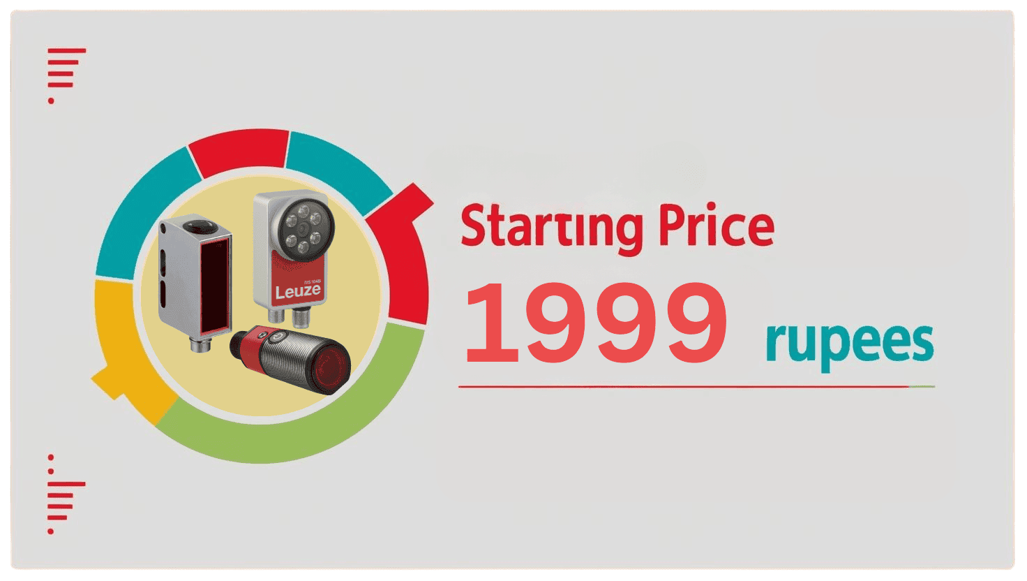 Buy Leuze industrial sensors starting at ₹1999 – High-precision photoelectric, proximity, and laser sensors available at SmidMart with pan-India delivery and GST invoice