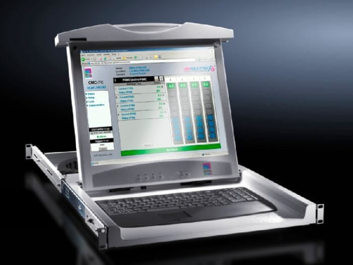 Unidad monitor-teclado con pantalla TFT de 17" y conector VGA/DVI