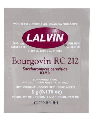 RC 212 Wine Yeast Packet RC 212 Wine Yeast Packet