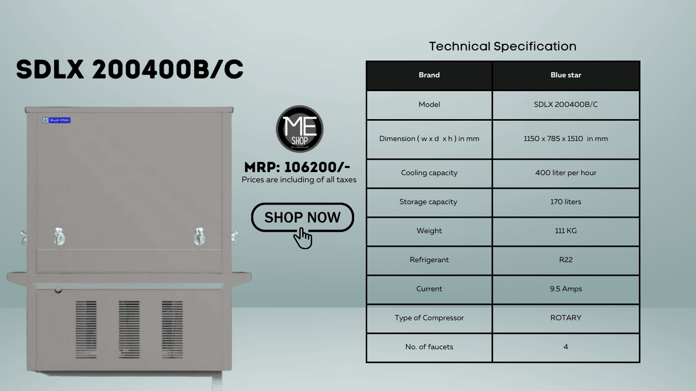400 liter water cooler