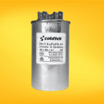 Capacitor de trabajo dual, solución eficiente para motores y sistemas eléctricos.