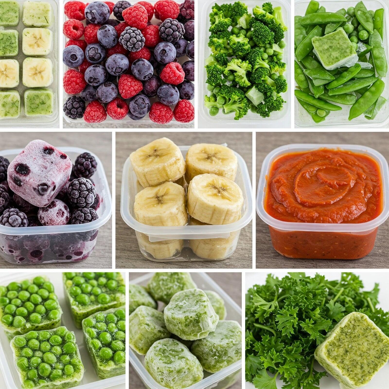 Freeze food in small portions