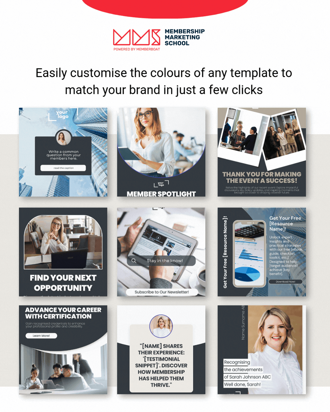 Social Media Templates for Associations