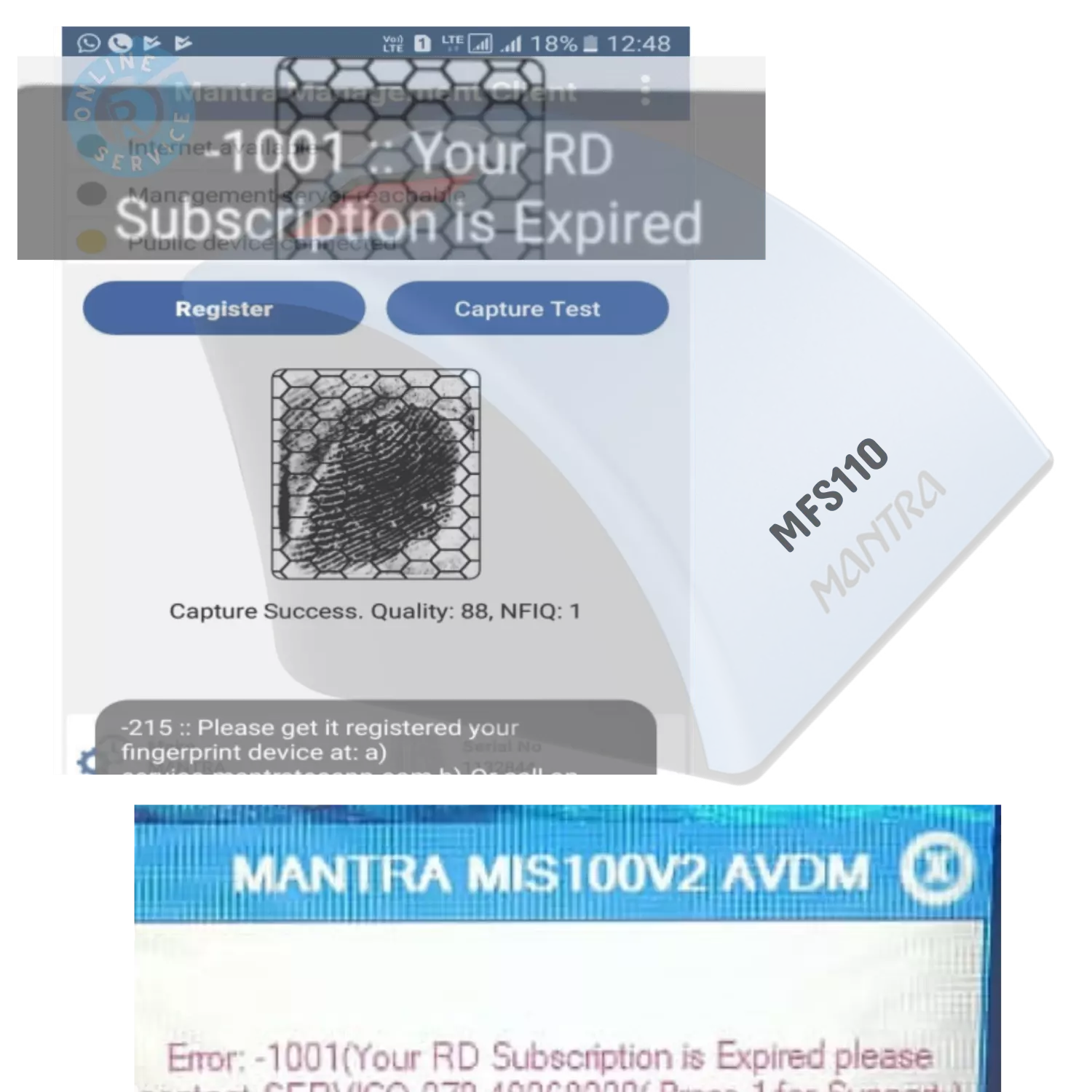 Mantra online RD Service Mantra online RD Service