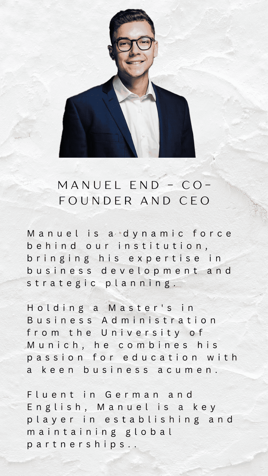 Manuel End - Chief Executive Officer (CEO)