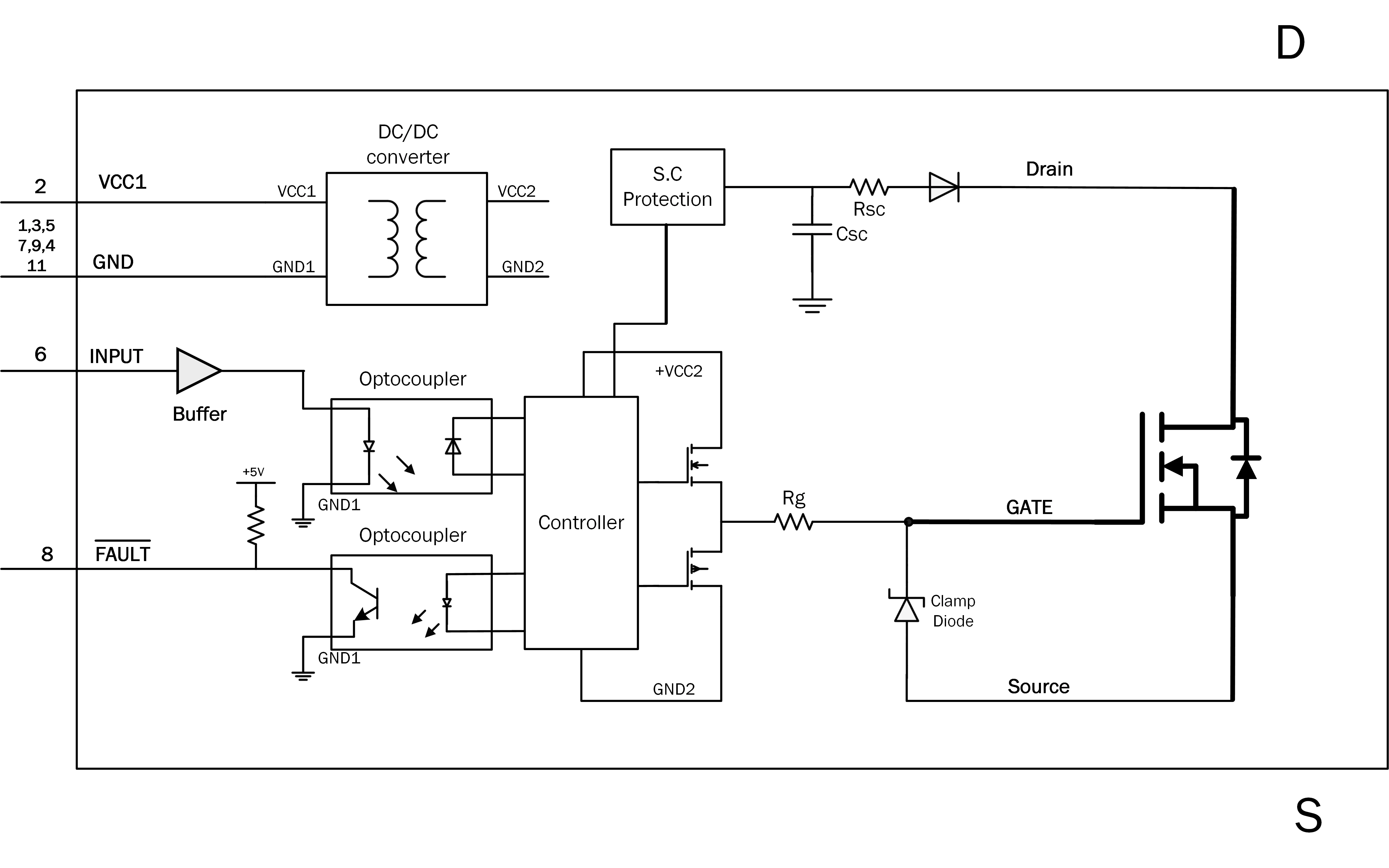 SIC MOSFET short circuit protection schematic 