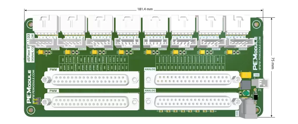 dSpace RTI 1103 INTERFACE BOARD dimension