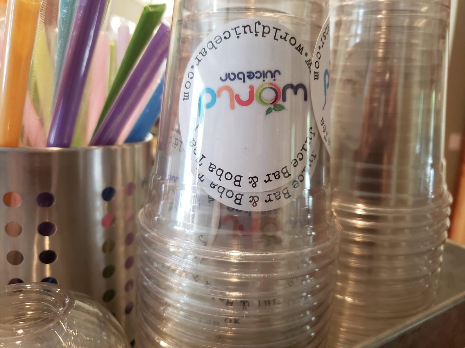 boba cups and straws