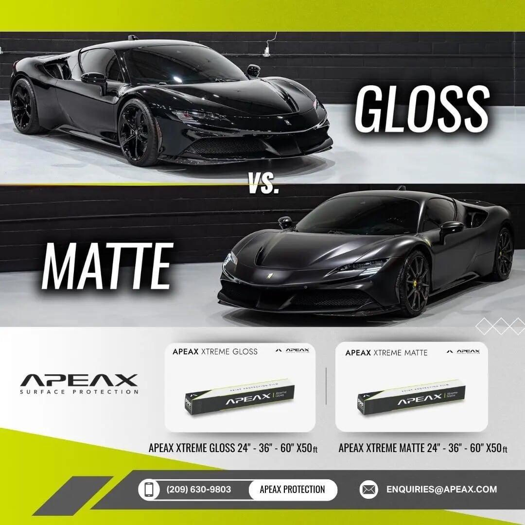 apeax gloss vs matte