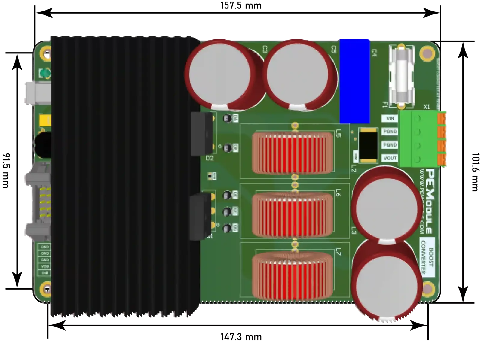 PEModule PLUGY Discovery Boost converter  layout