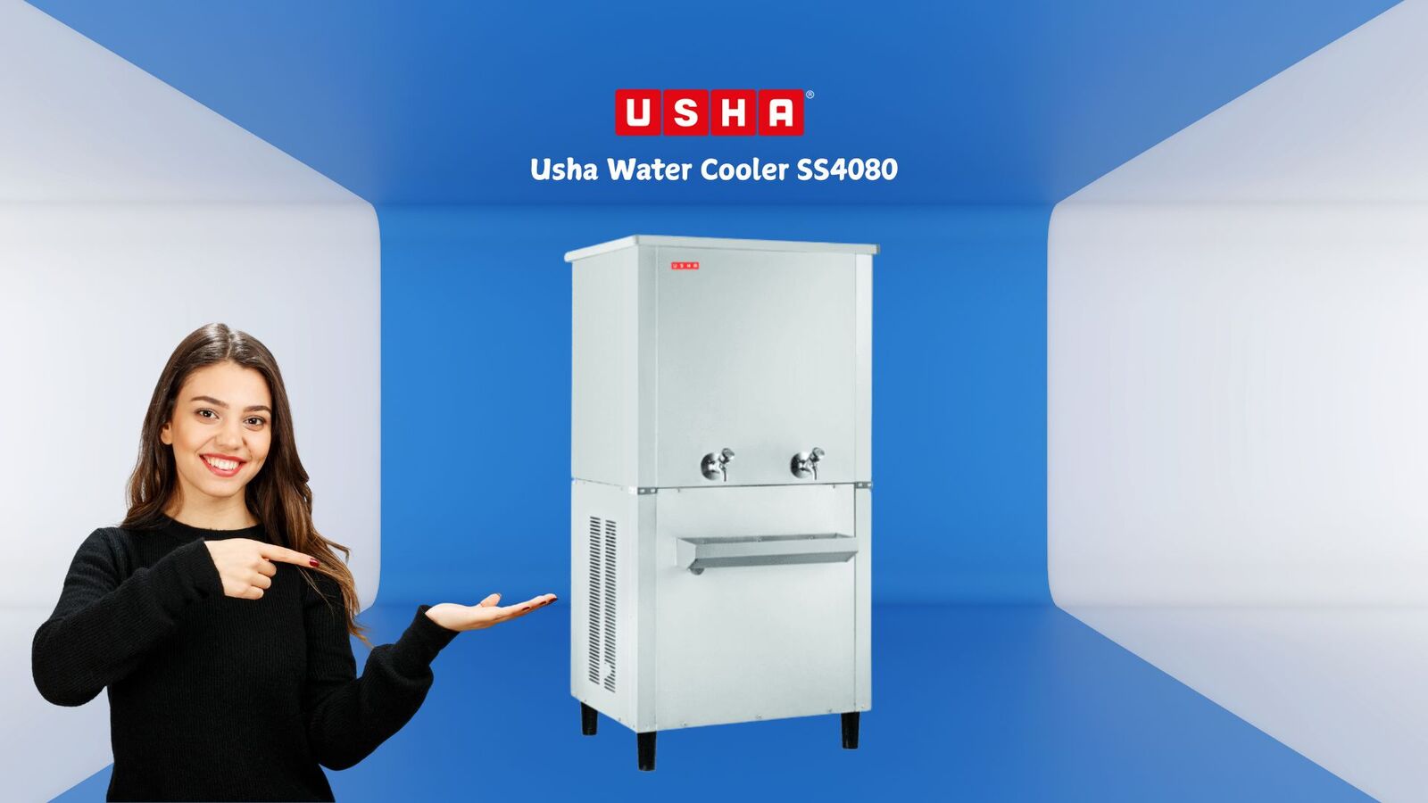 The durable stainless steel body of the Usha SS4080.