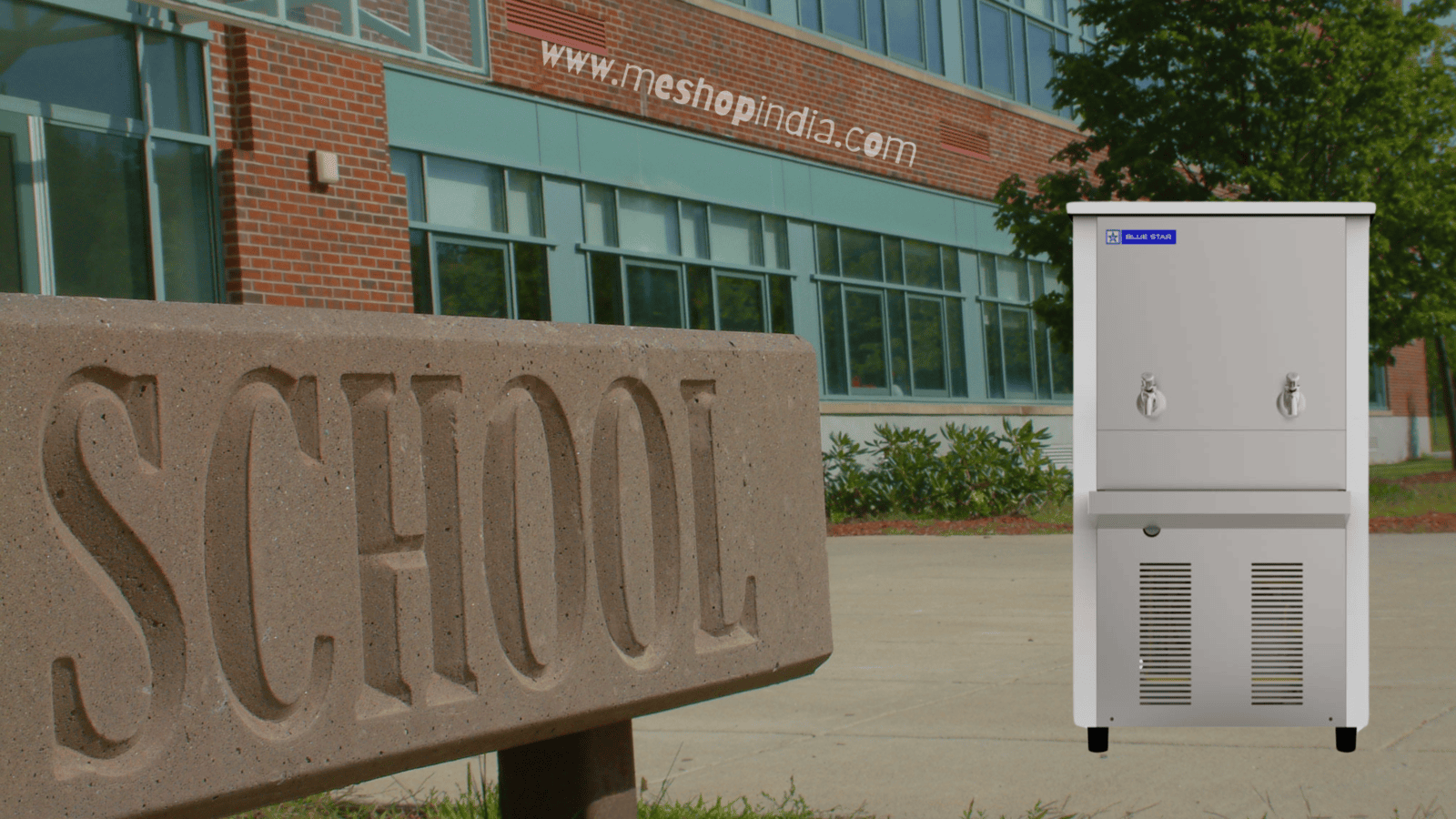  Stainless steel water cooler in school at Noida