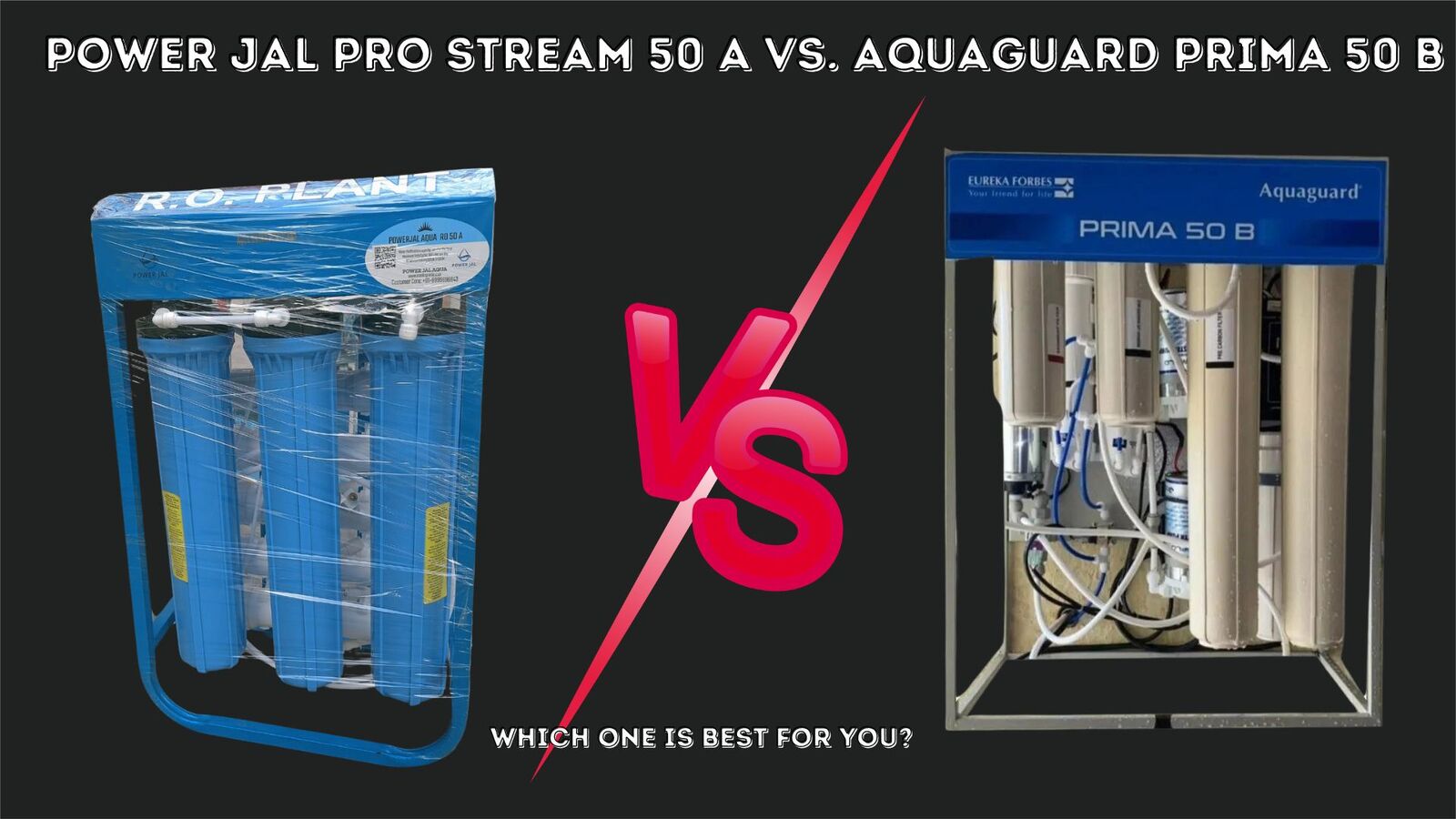 Power Jal Pro Stream 50 A vs. Aquaguard Prima 50 B