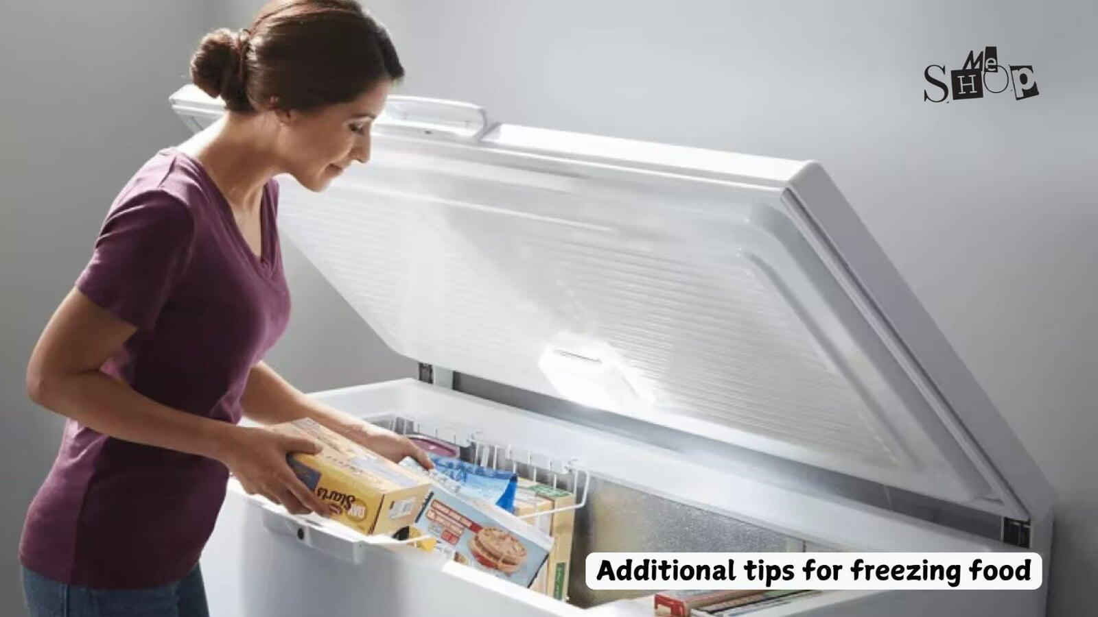 Additional tips for freezing food