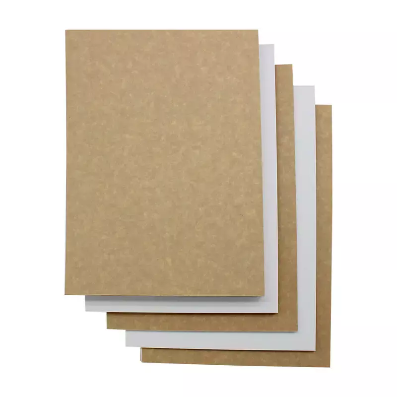 Layered Composition of Sowji Duo Tone Board – Kraft and Grey Paper Blend