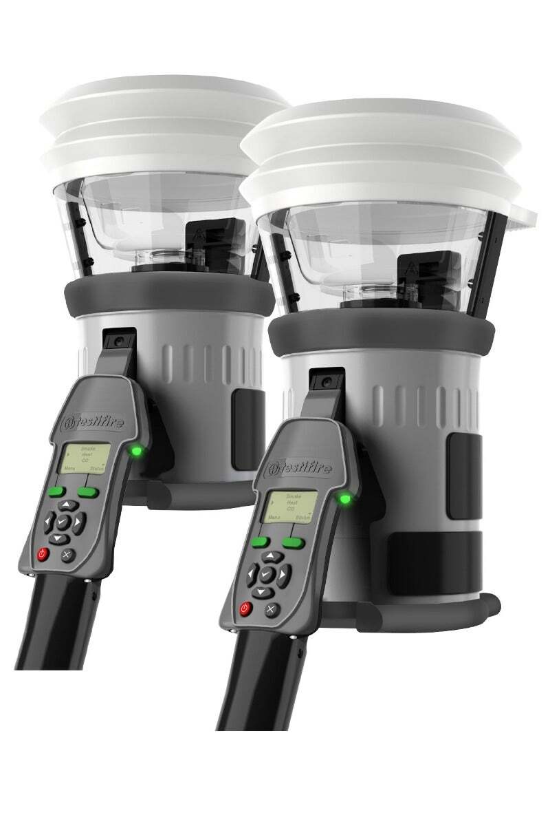 Testifire 1000 Smoke & Heat Tester and Testifire 2000 Smoke, Heat & CO Tester product image.