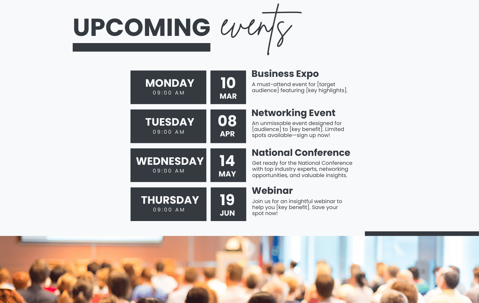 Social Media Event Templates for Associations
