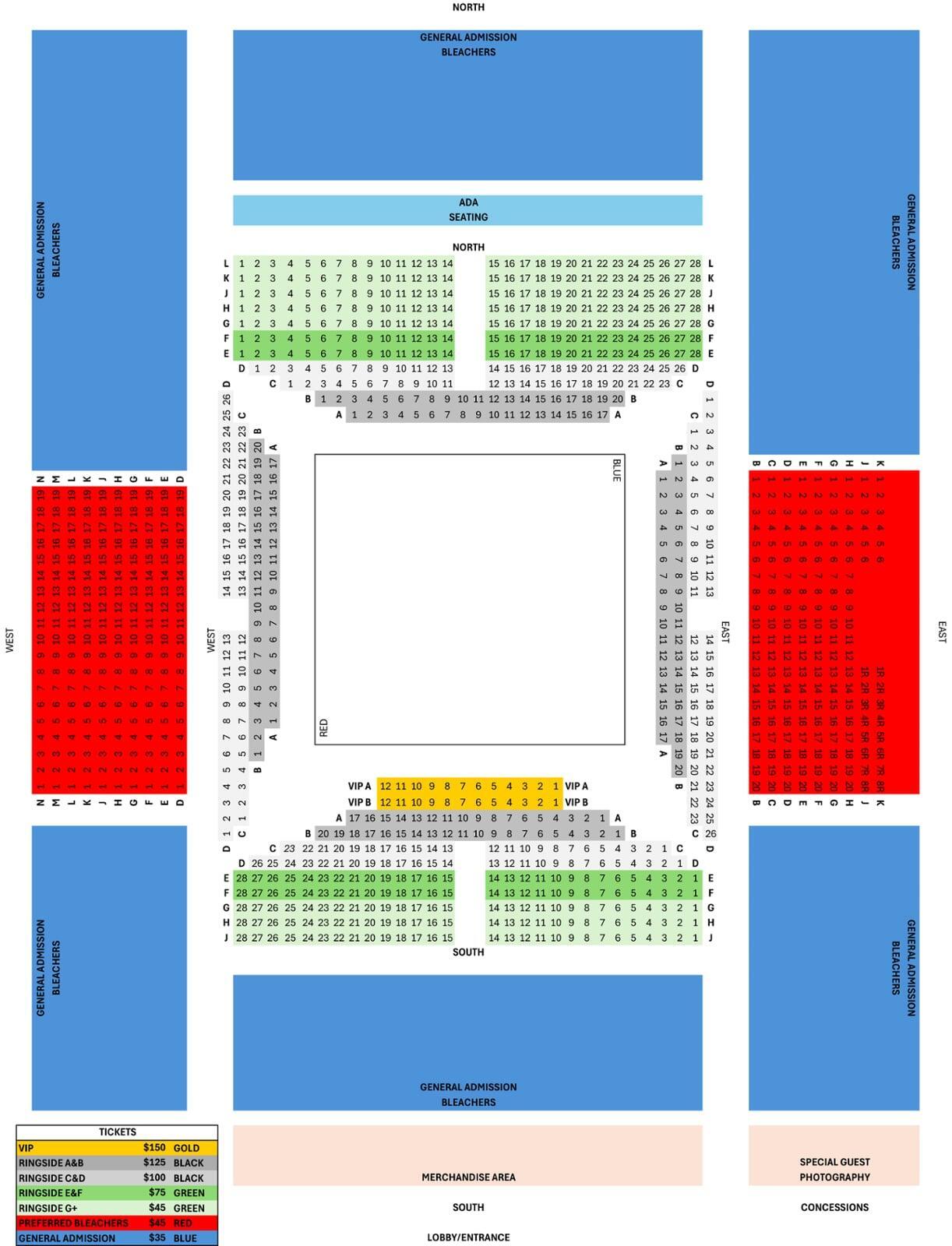 Portland Expo seating chart
