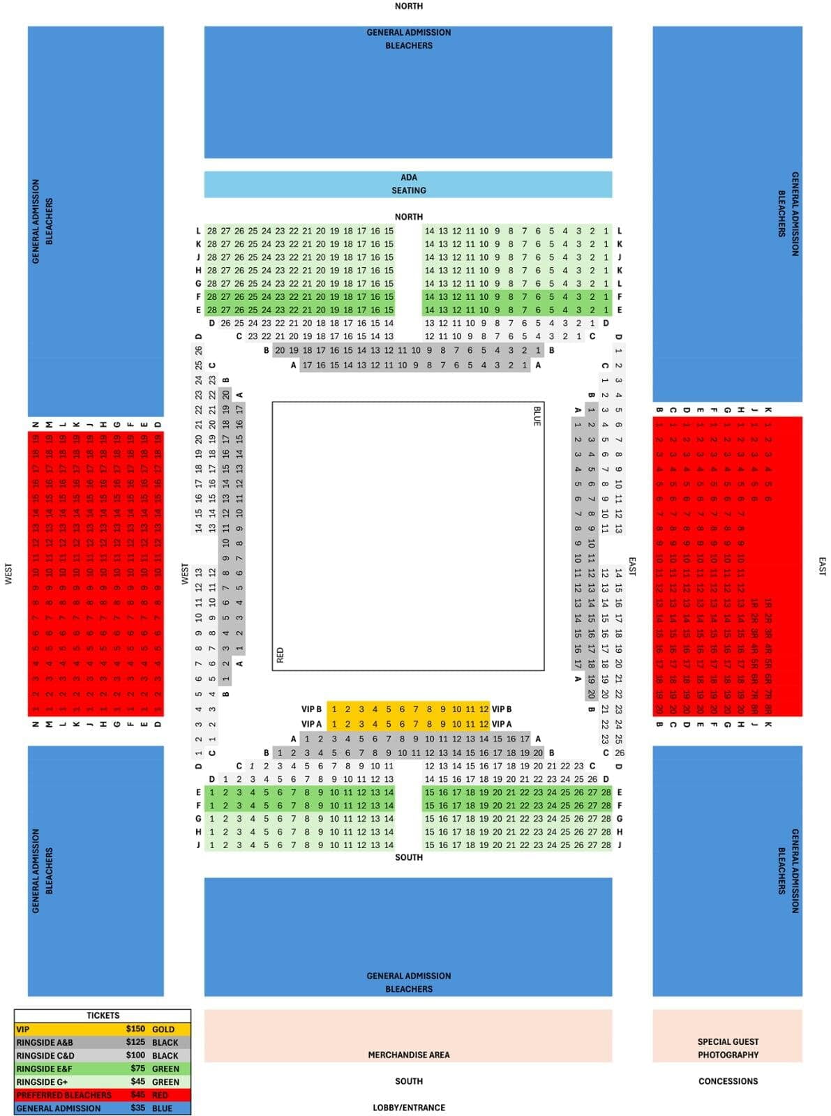 Portland Expo seating chart