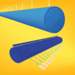 Ducto textil, utilizado en sistemas de distribución de aire, fabricado en materiales flexibles que permiten una instalación sencilla y adaptable a diferentes espacios