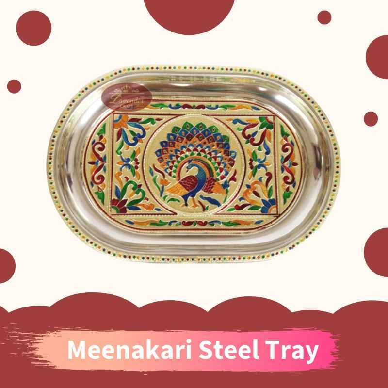Meenakari Steel Tray