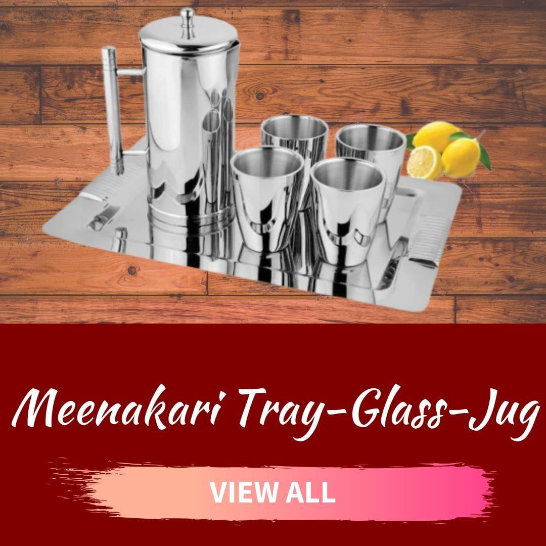 Meenakari Tray-Glass-Jug