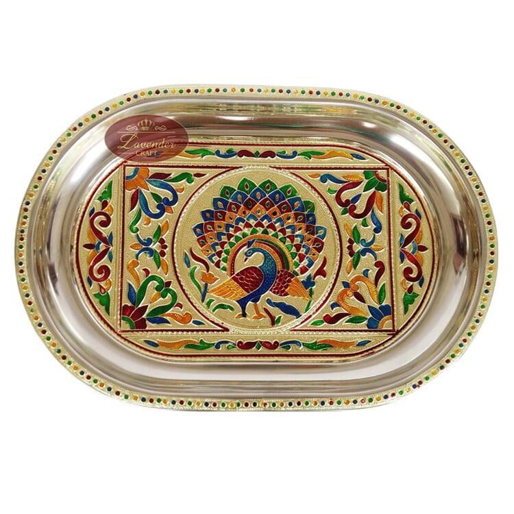 Meenakari Steel Tray