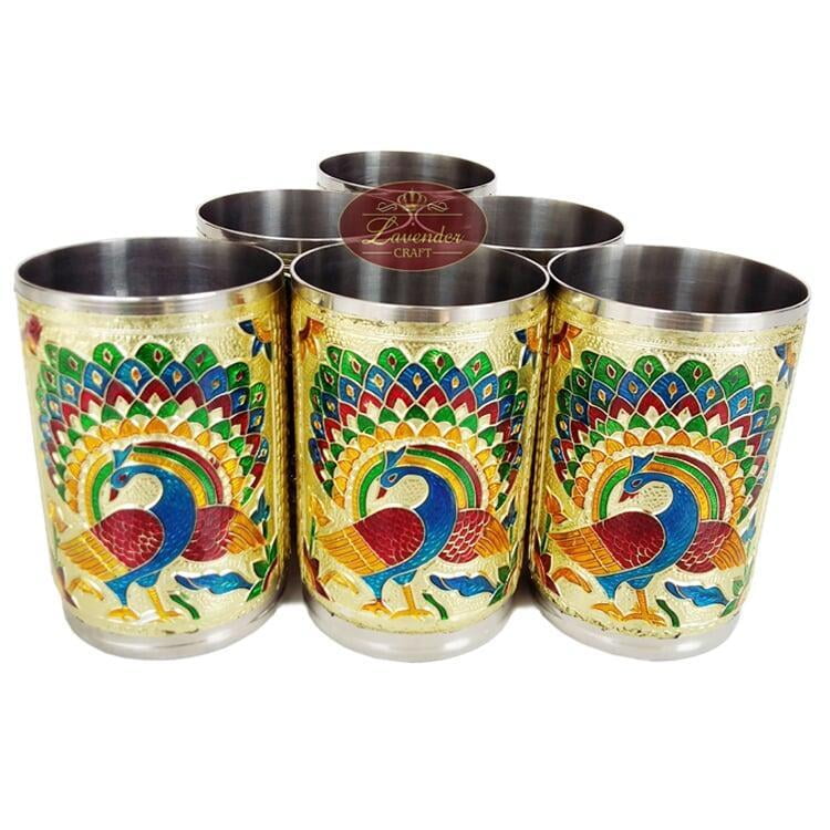 Meenakari Steel Glass