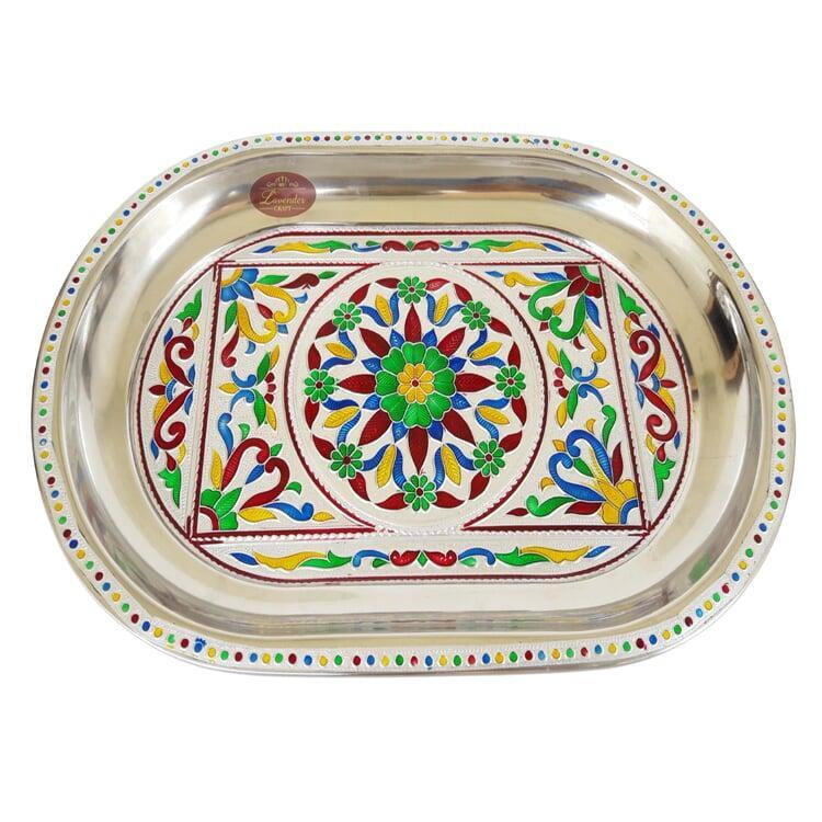 Meenakari Steel Tray