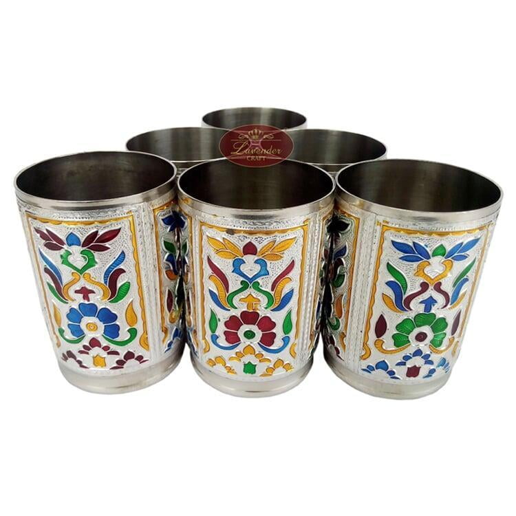 Meenakari Steel Glass