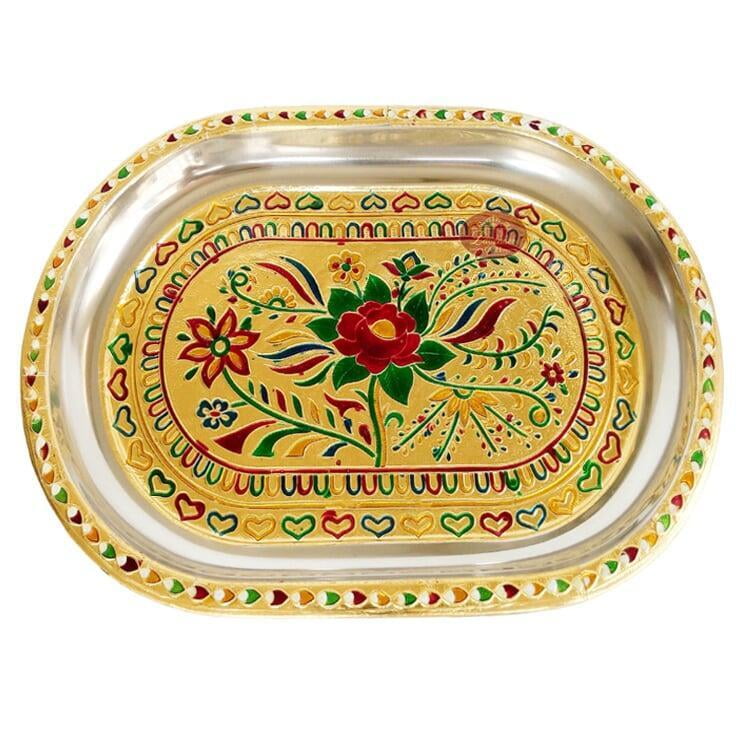 Meenakari Steel Tray