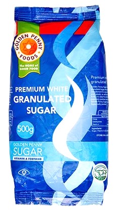 GOLDEN PENNY WHITE GRANULATED SUGAR 500G X 20 GOLDEN PENNY WHITE GRANULATED SUGAR 500G X 20