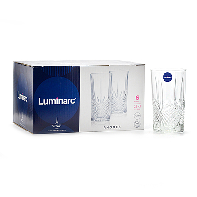 RHODES 28CL طقم كاسات عصير لومينارك  6 كاسات