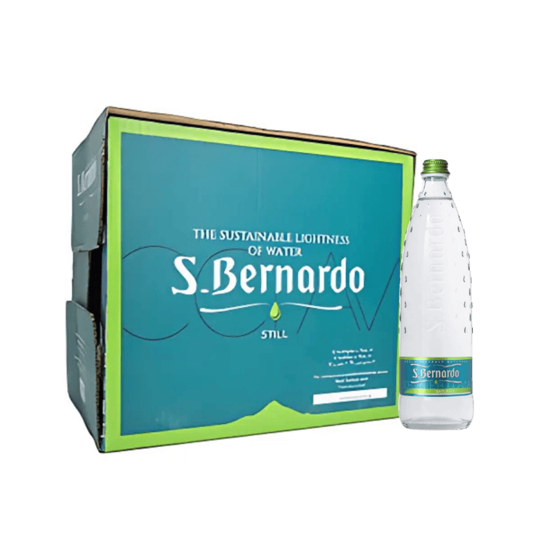 SAN BERNARDO - NATURAL MINERAL WATER GLASS NET WT 750ML X 12 PCS. مياه معدنية طبيعية صافية وزن 750 مل × 12 قطعة SAN BERNARDO - NATURAL MINERAL WATER GLASS NET WT 750ML X 12 PCS. مياه معدنية طبيعية صافية وزن 750 مل × 12 قطعة