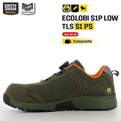 รองเท้าเซฟตี้ Safety Jogger  รุ่น ECOLOBI รองเท้านิรภัย รองเท้าหัวเหล็ก รองเท้ากันลื่น