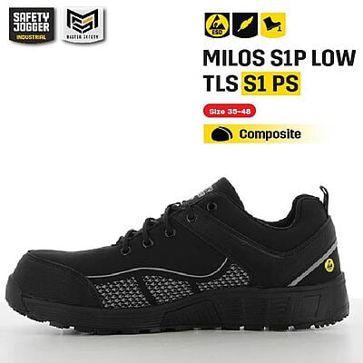 รองเท้าเซฟตี้ Safety Jogger  รุ่น MILOS รองเท้านิรภัย รองเท้าหัวเหล็ก รองเท้าหุ้มส้น รองเท้ากันลื่น