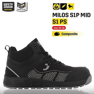 รองเท้าเซฟตี้ Safety Jogger  รุ่น MILOS รองเท้านิรภัย รองเท้าหัวเหล็ก รองเท้าหุ้มส้น รองเท้ากันลื่น