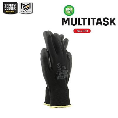 ถุงมือช่าง Safety Jogger รุ่น MULTITASK ถุงมือชุบยาง ถุงมือเซฟตี้ ถุงมือทำงาน ถุงมือเคลือบพียู
