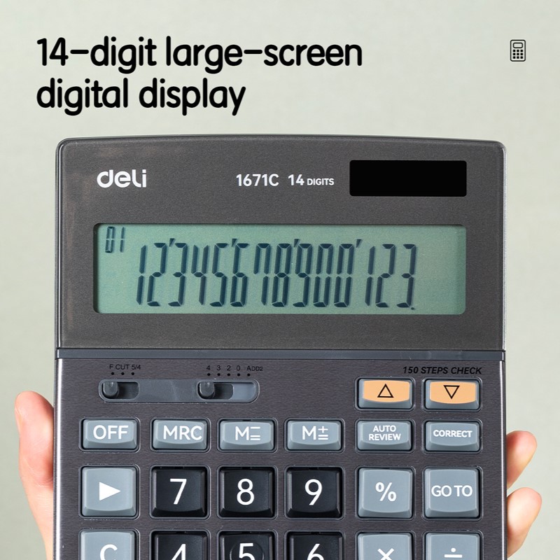 DELI CORE E1671C CALC.150 CHECK 14 DGT DELI CORE E1671C CALC.150 CHECK 14 DGT