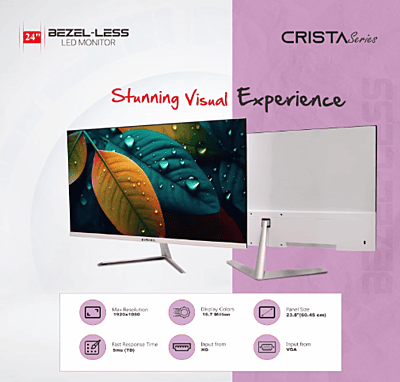 Zebion Monitor 24" Crista Series - Borderless Zebion Monitor 24" Crista Series - Borderless