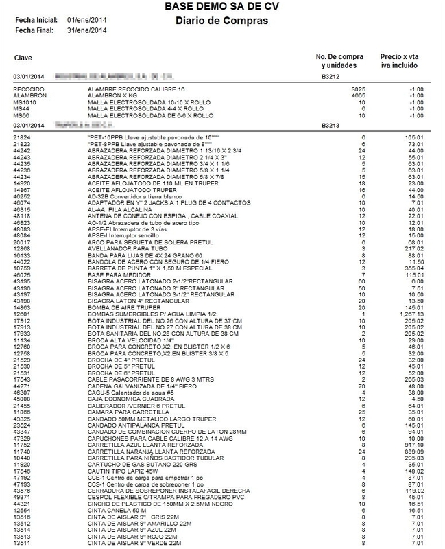 Diario De Compras Con Precio De Venta Diario De Compras Con Precio De Venta