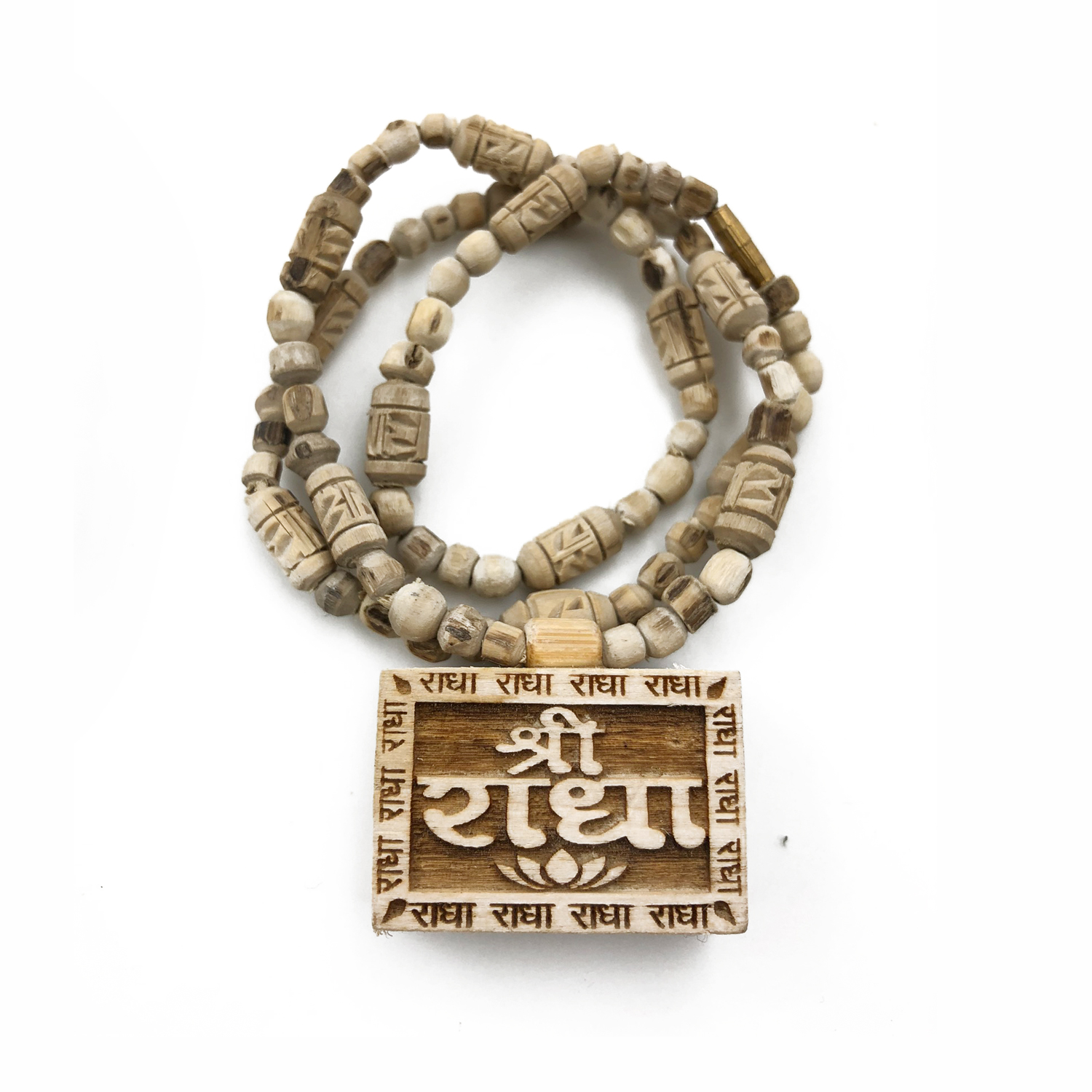 Original Tulsi Mala with Shri Radha Name Bhaktamal Handicraft Pendant Original Tulsi Mala with Shri Radha Name Bhaktamal Handicraft Pendant