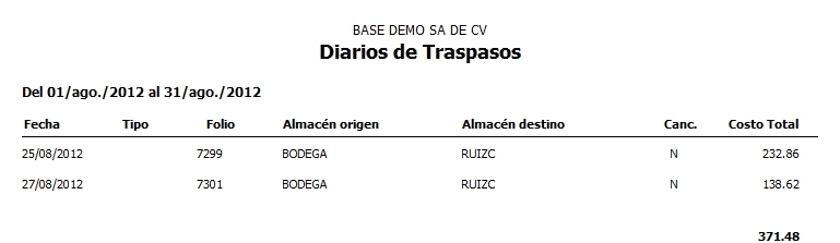 Diario De Traspasos Diario De Traspasos