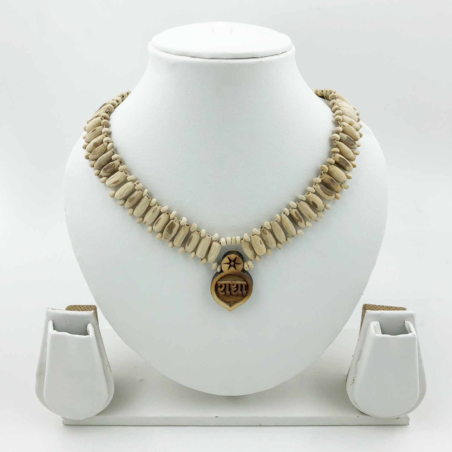 Tulsi Radha Mala Three Beads Style with Radha Pandent Tulsi Radha Mala Three Beads Style with Radha Pandent