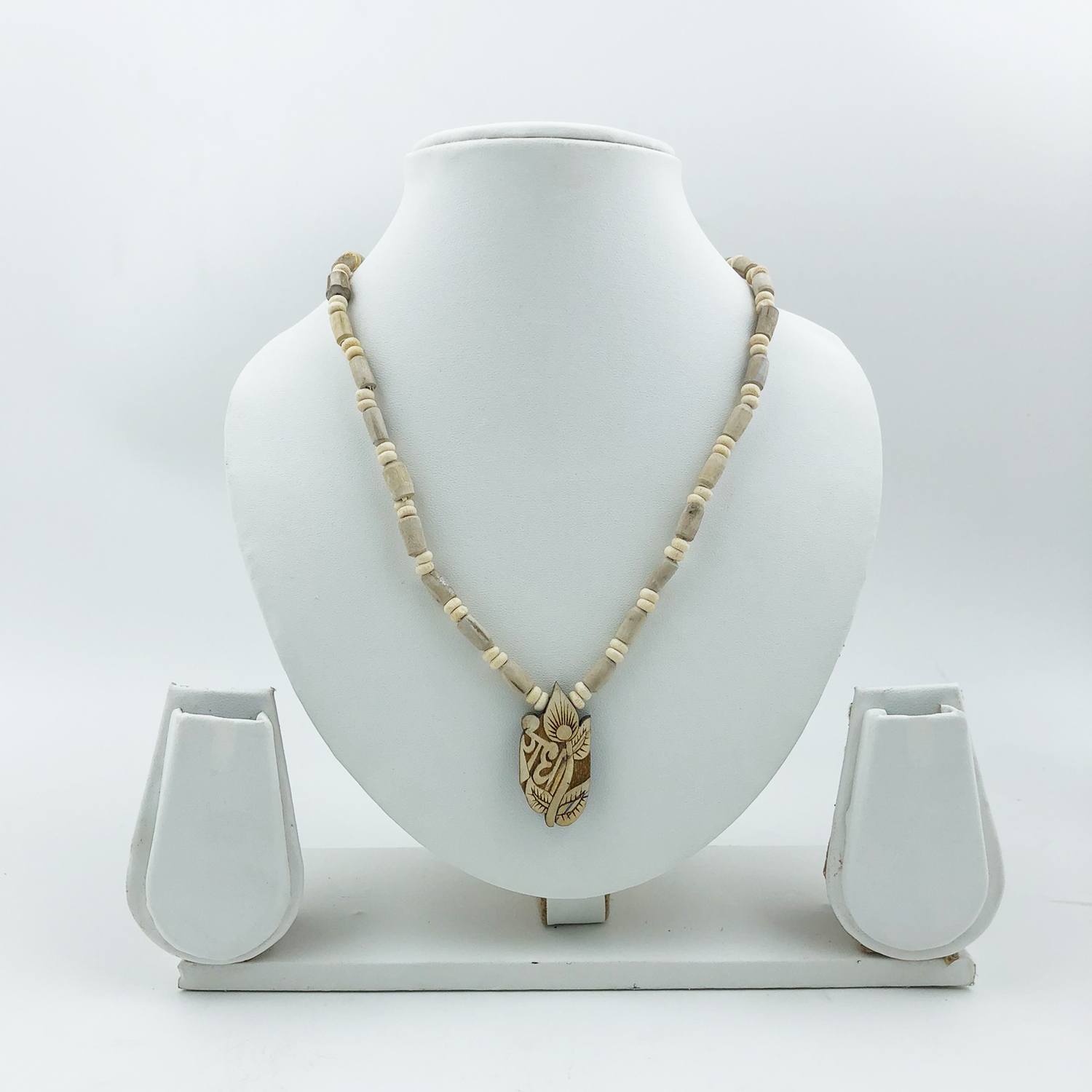 Original Tulsi Mala with Radha-Tulsi Shaped Handicrafted Pendant Original Tulsi Mala with Radha-Tulsi Shaped Handicrafted Pendant