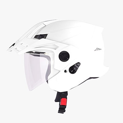STEELBIRD SBH-23 AVA DASHING WITH PEAK WHITE C/V (M)