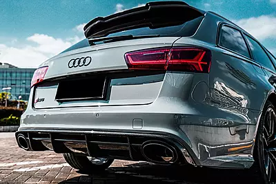 2013–2018 Audi RS6 Avant Carbon Fiber Rear Lip | CFRP Diffuser Accent 2013–2018 Audi RS6 Avant Carbon Fiber Rear Lip | CFRP Diffuser Accent