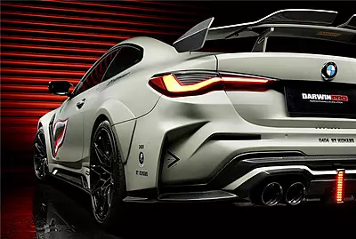 2021–2025 BMW M4 G82 / G83 BKSSII Style Rear Bumper with LED Light & Exhaust Tips