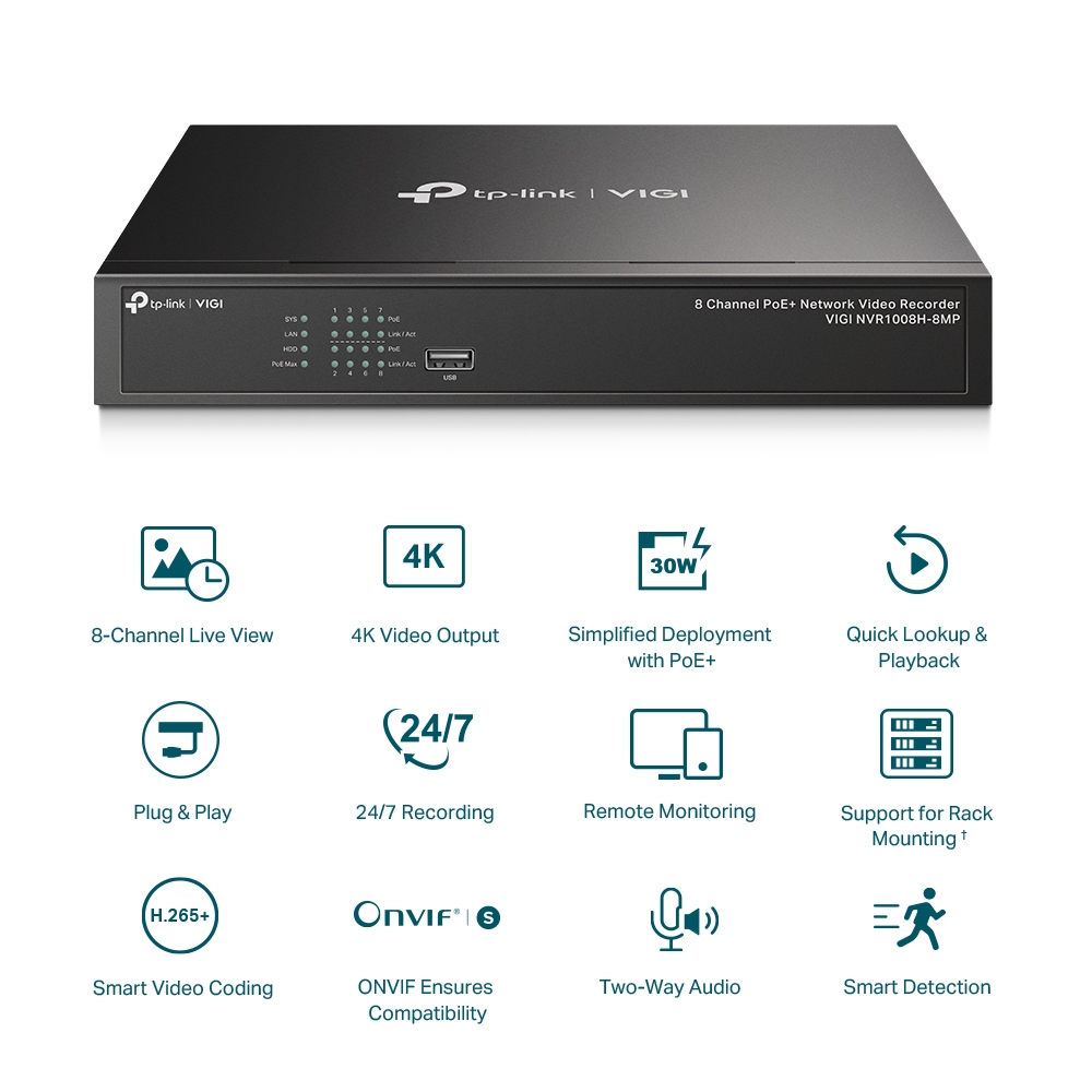 VIGI-NVR1008H-8MP VIGI-NVR1008H-8MP