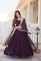 B073: Sequins Embroidered Long Frocks
